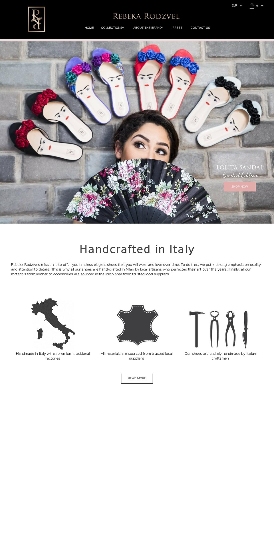 rebekarodzvel.com — Shopify storefront screenshot