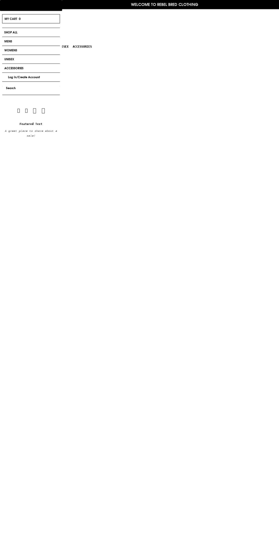rebel-bred-clothing.com — Shopify storefront screenshot
