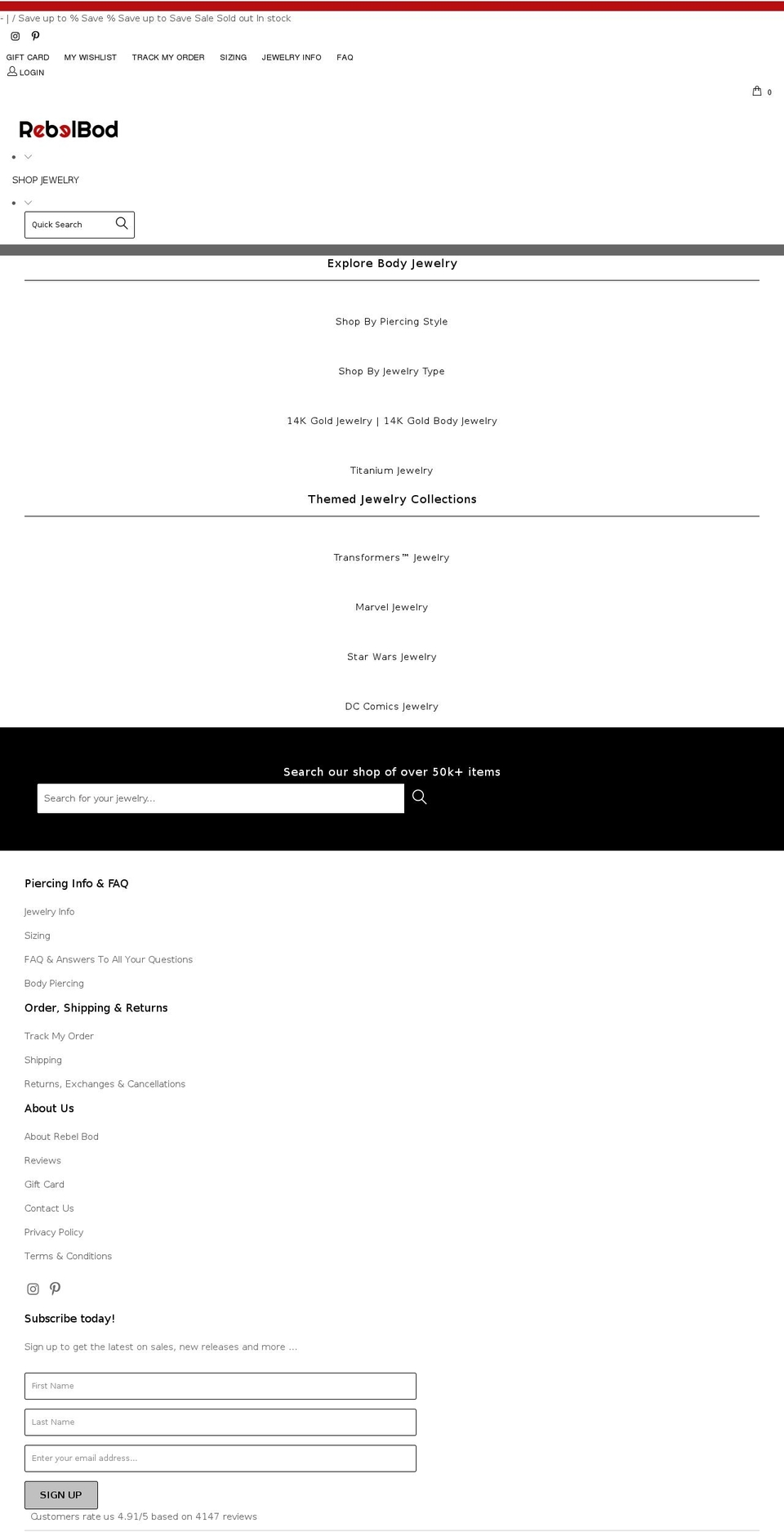 rebelbod.com shopify website screenshot