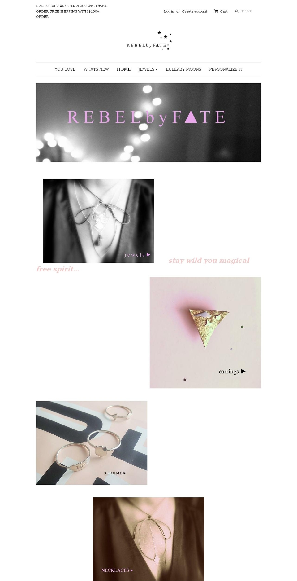 rebelbyfate.com shopify website screenshot