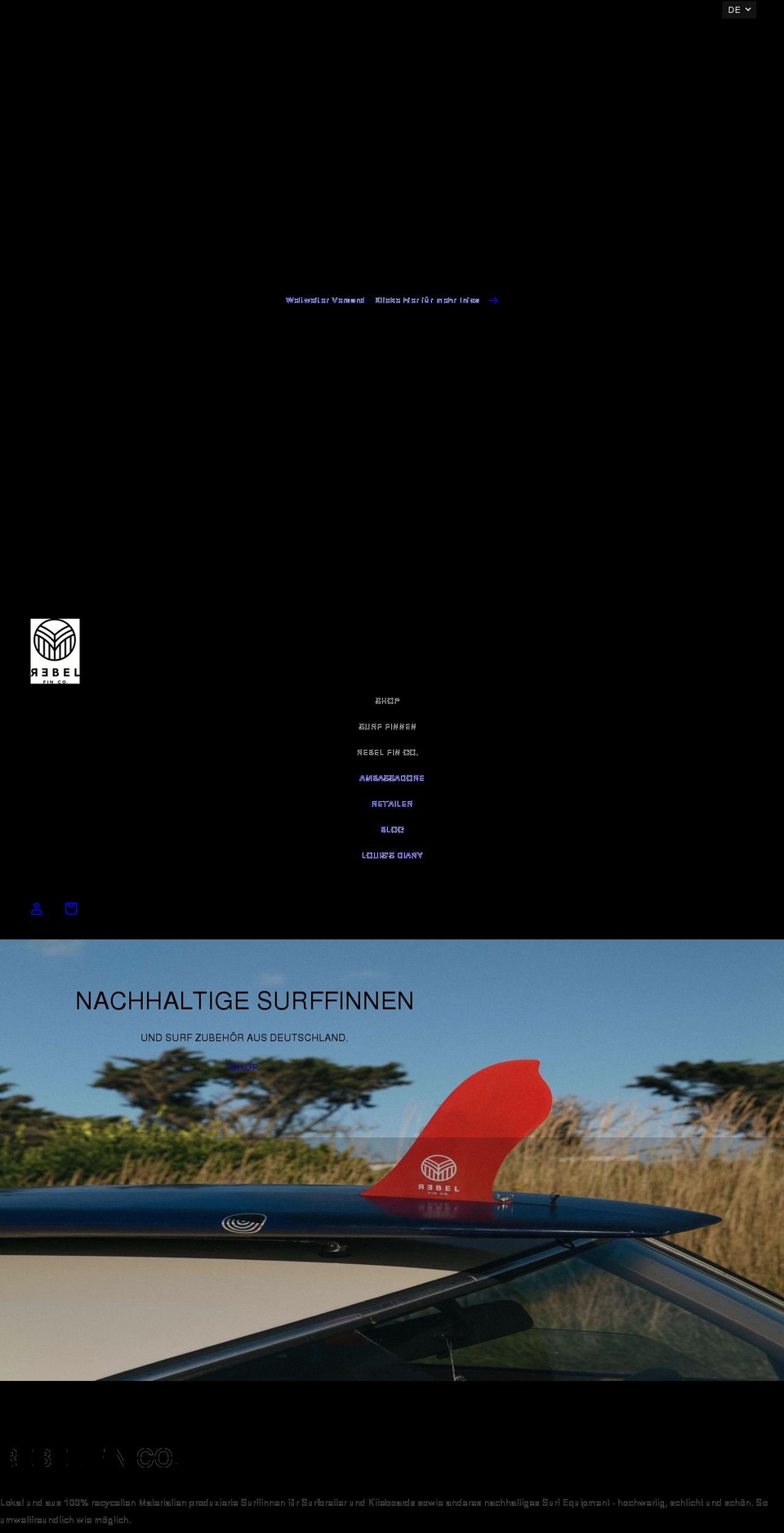 rebelfins.com shopify website screenshot