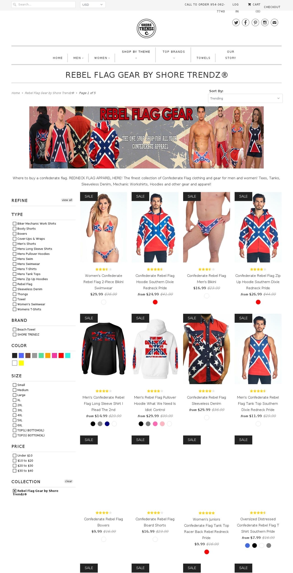 rebelflaggear.com — Shopify storefront screenshot