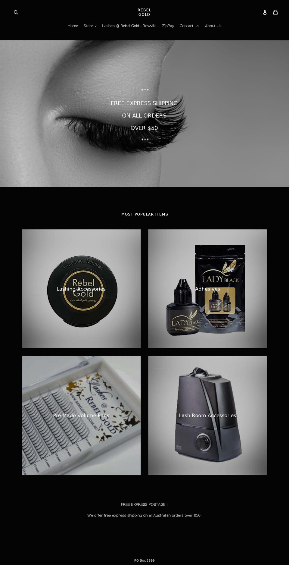 rebelgold.com.au shopify website screenshot