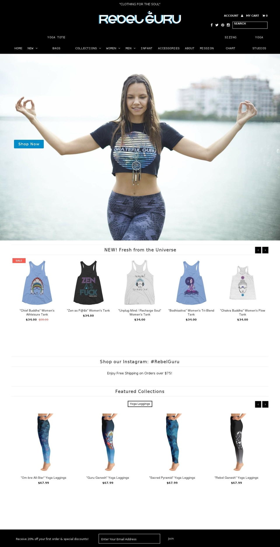 rebelguruclothing.com — Shopify storefront screenshot