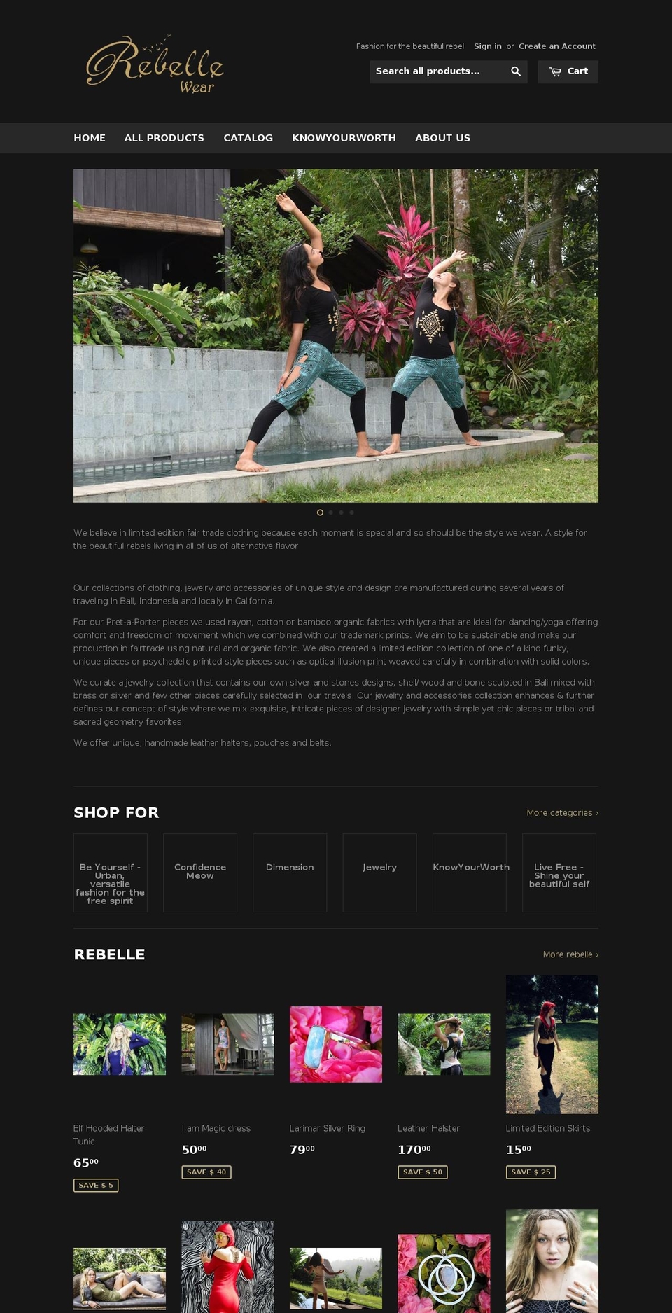 rebelletribe.com shopify website screenshot