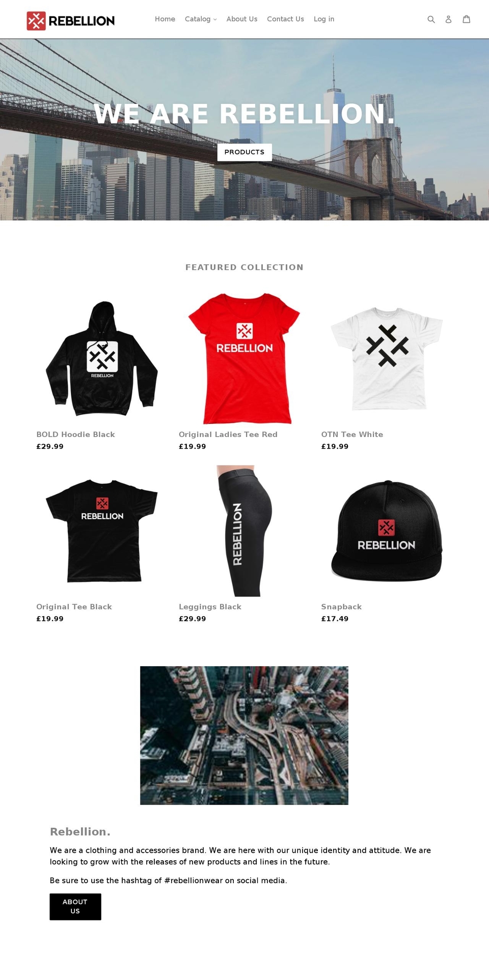 rebellion-wear.com — Shopify storefront screenshot