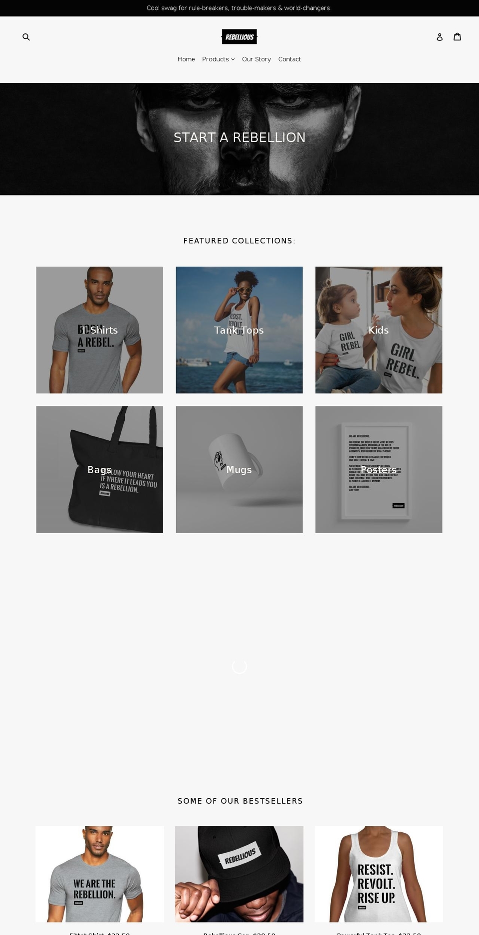 rebellious.co shopify website screenshot