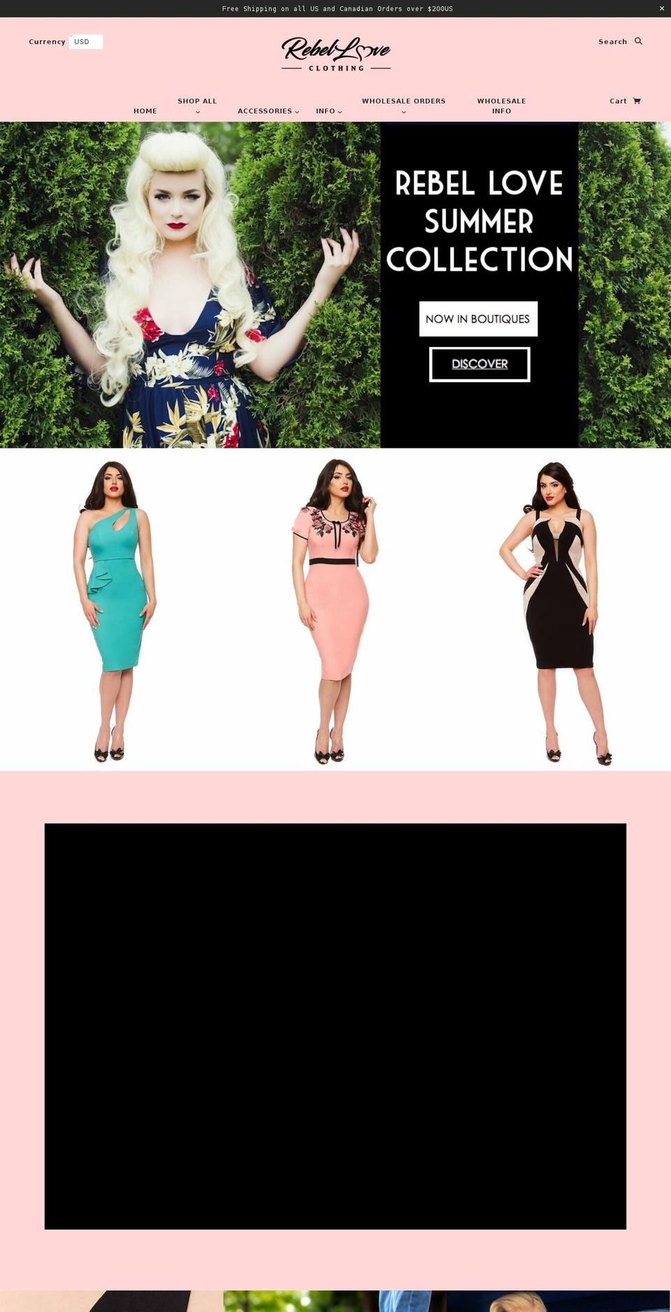 rebelloveclothing.com shopify website screenshot
