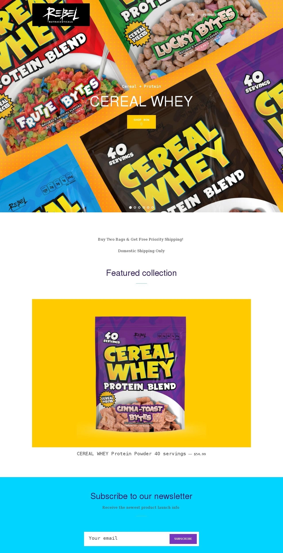 rebelnutraceuticals.com shopify website screenshot