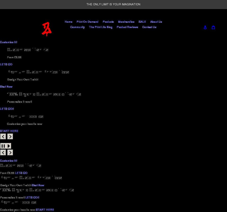 rebelprinterz.co.uk shopify website screenshot
