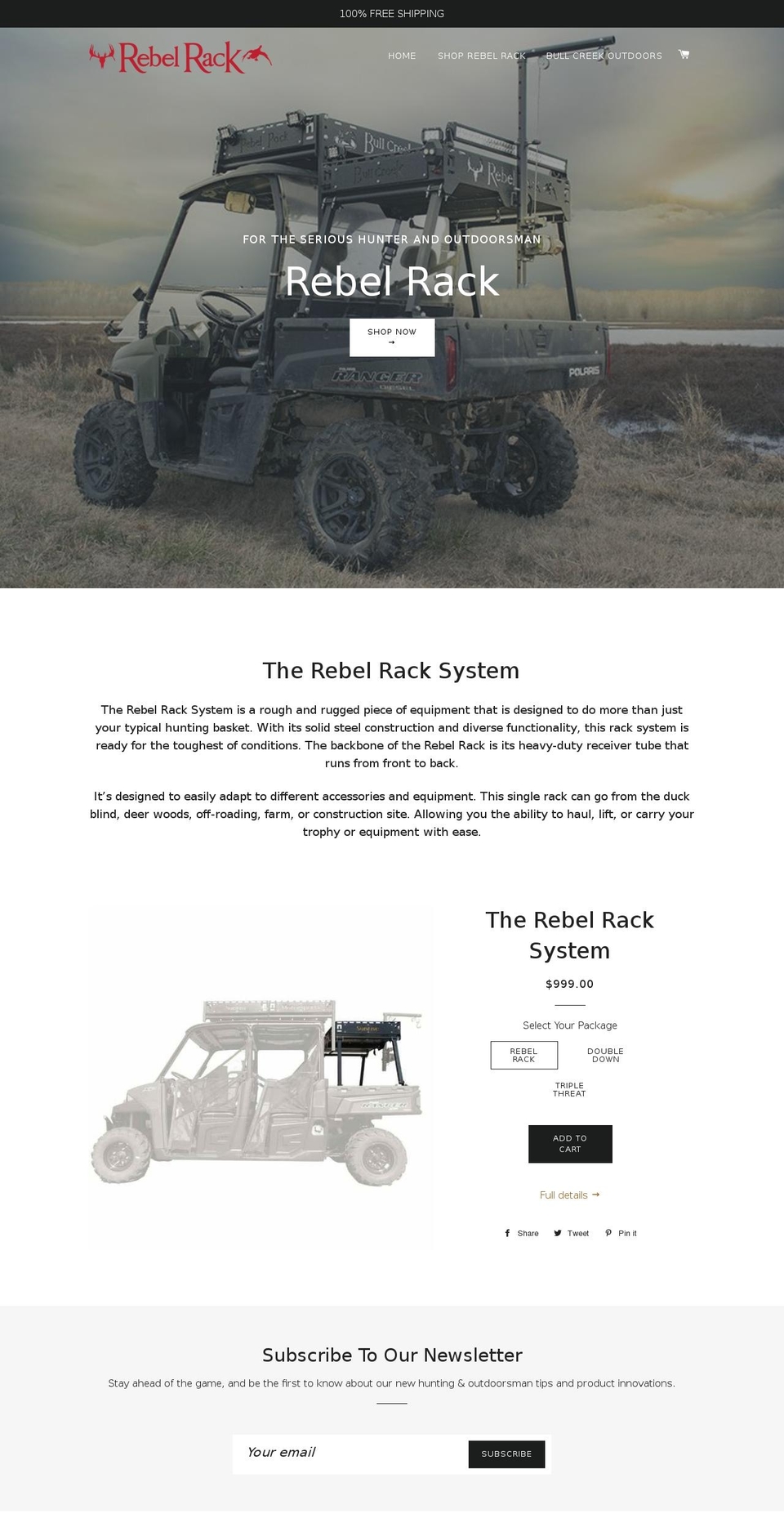 rebelracks.com — Shopify storefront screenshot