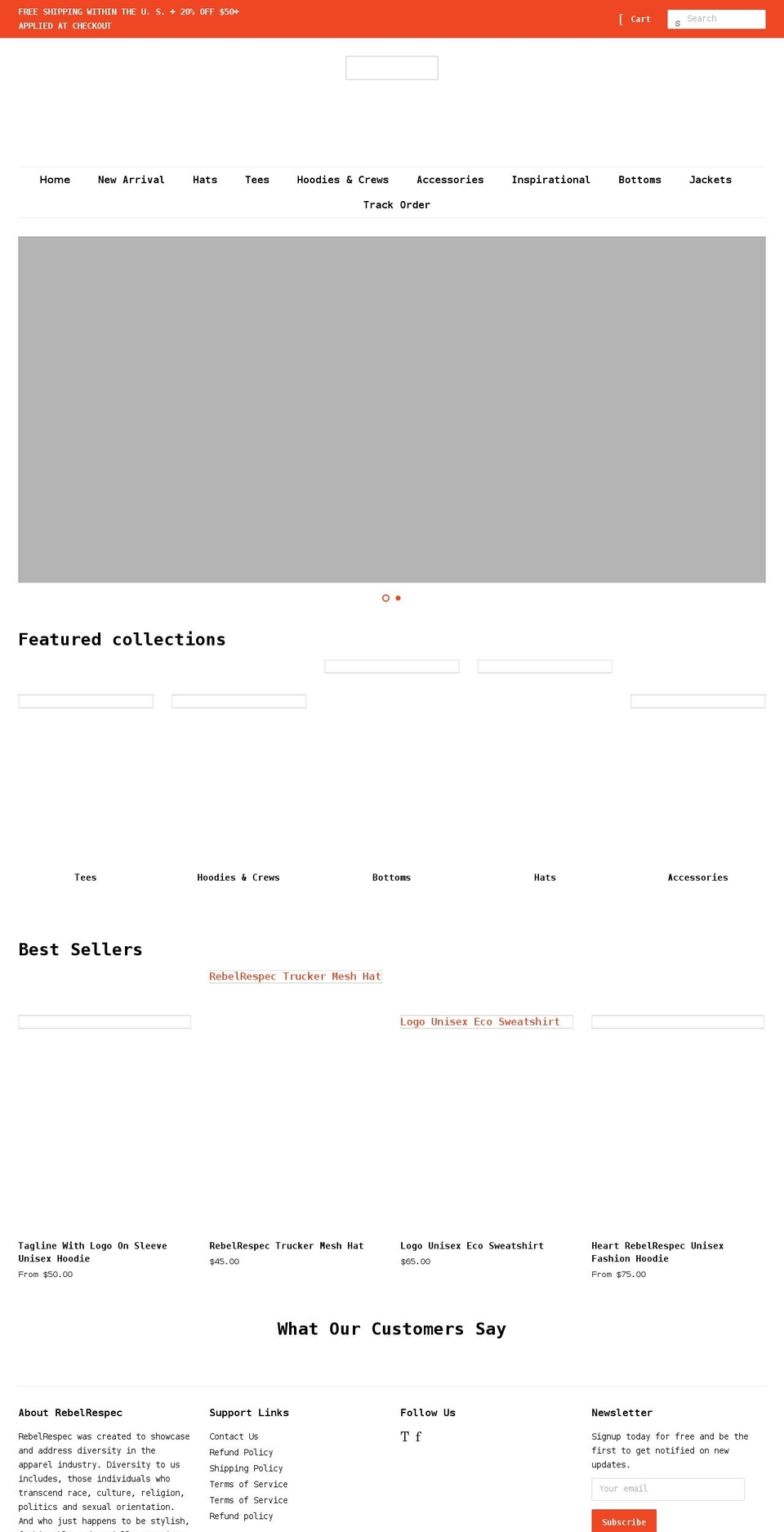 rebelrespec.shop shopify website screenshot