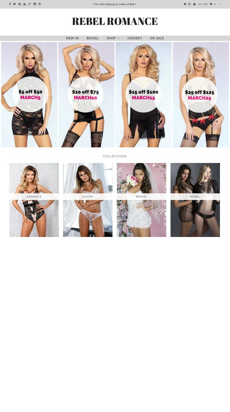 rebelromanceshop.com shopify website screenshot