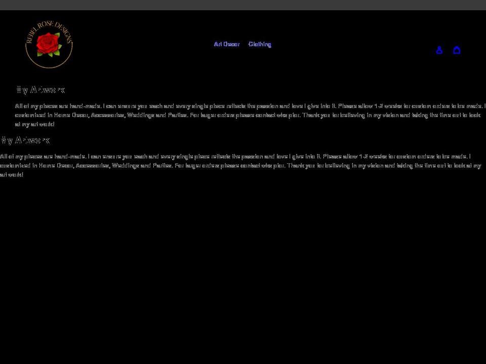 rebelroseart.com shopify website screenshot
