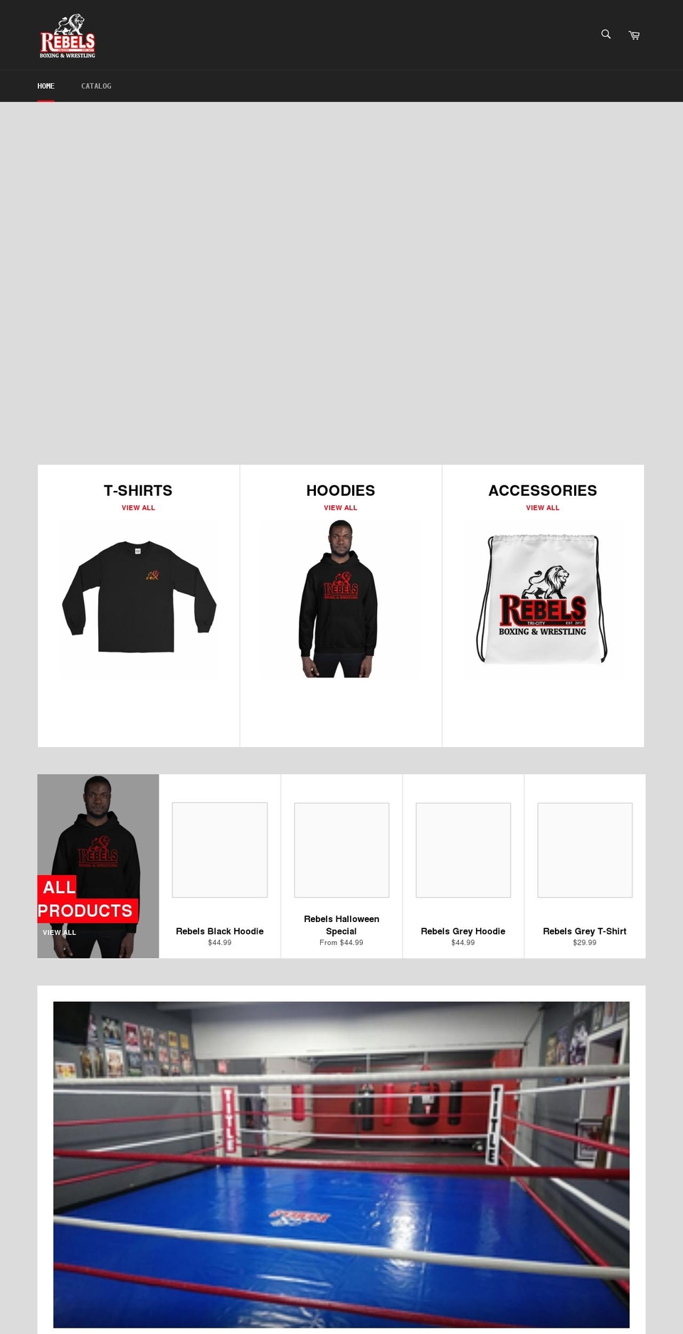 rebels-boxing.myshopify.com shopify website screenshot