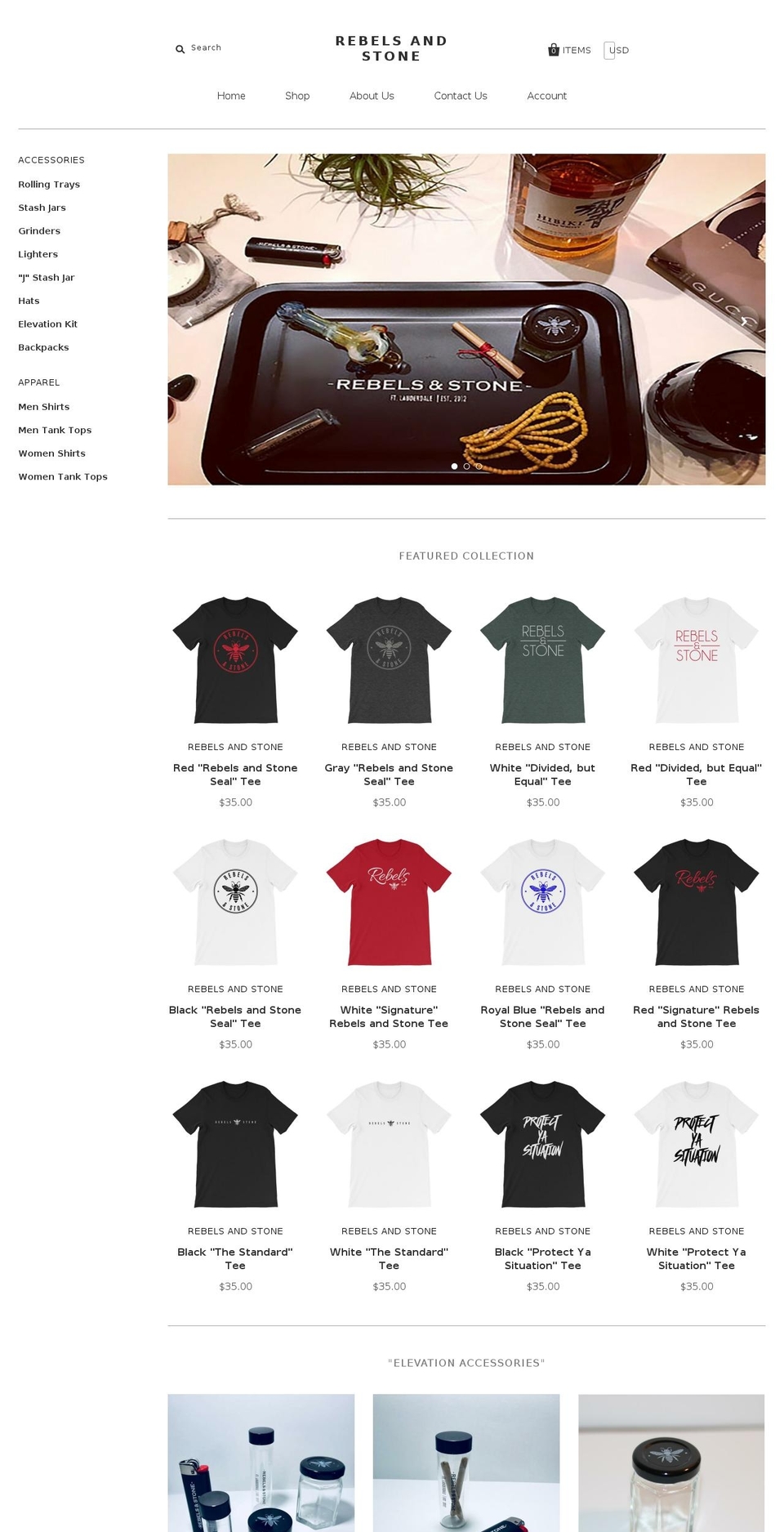 rebelsandstone.com — Shopify storefront screenshot
