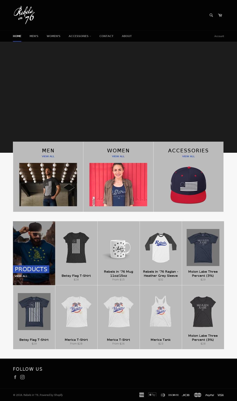 rebelsin76.com — Shopify storefront screenshot