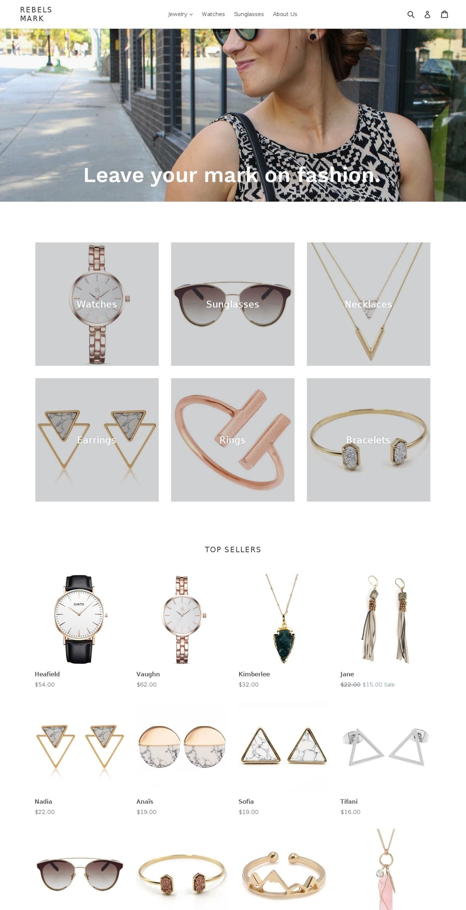 rebelsmark.com — Shopify storefront screenshot
