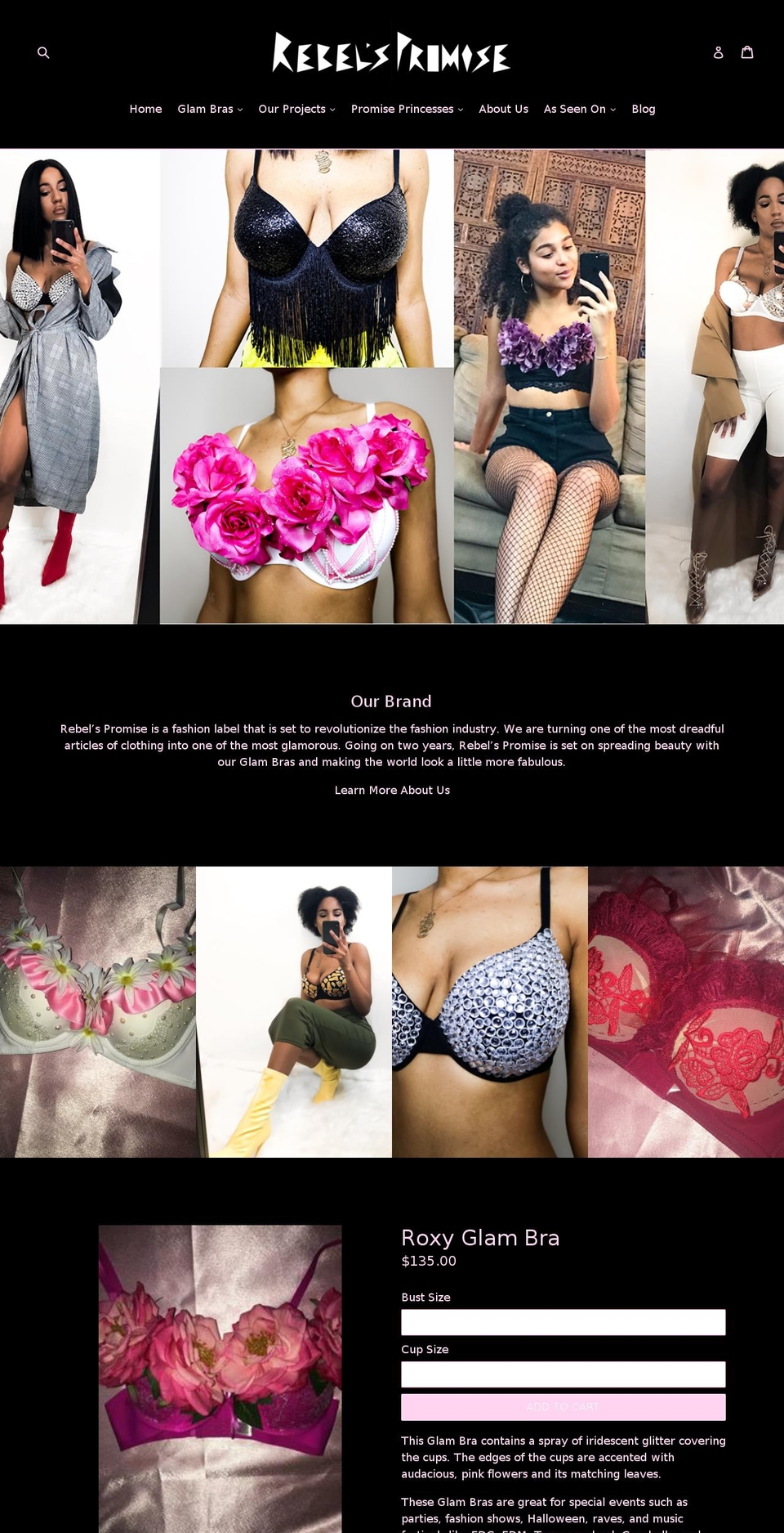 rebelspromise.com — Shopify storefront screenshot