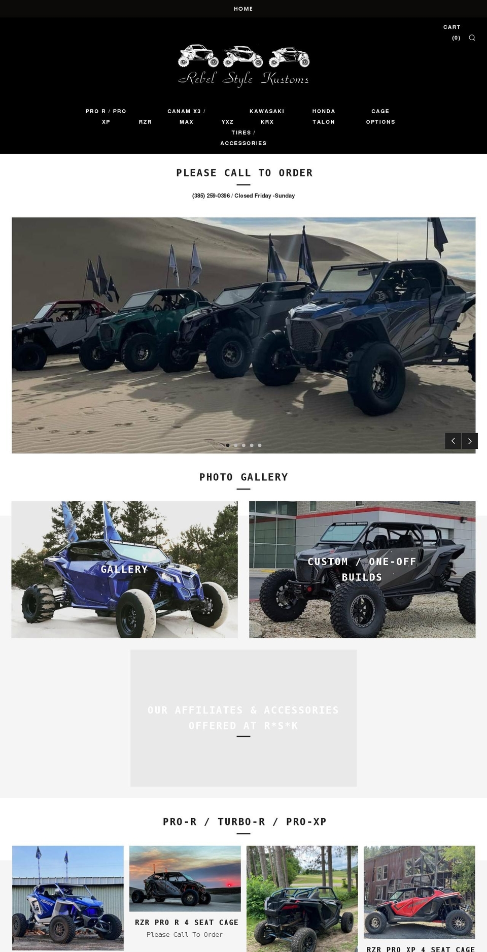rebelstylekustoms.com shopify website screenshot