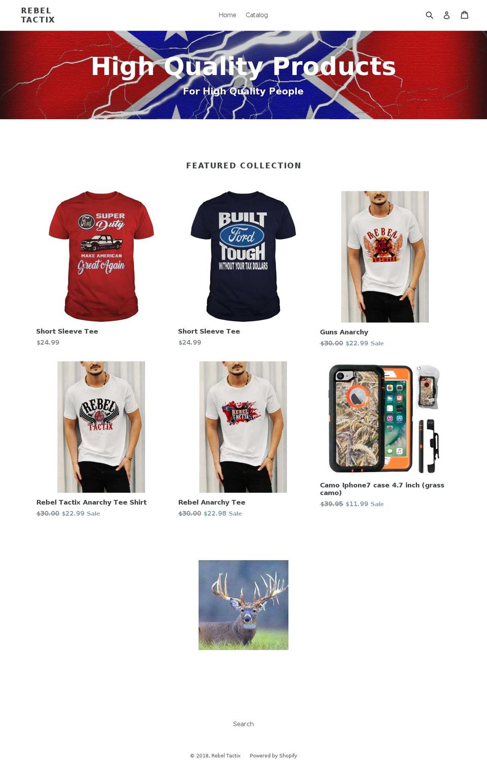 rebeltactix.com — Shopify storefront screenshot