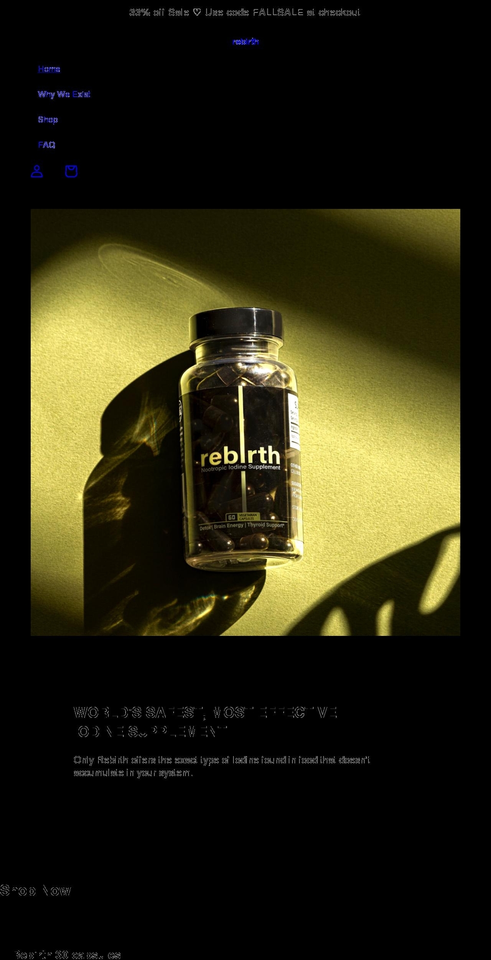 rebirth.store shopify website screenshot