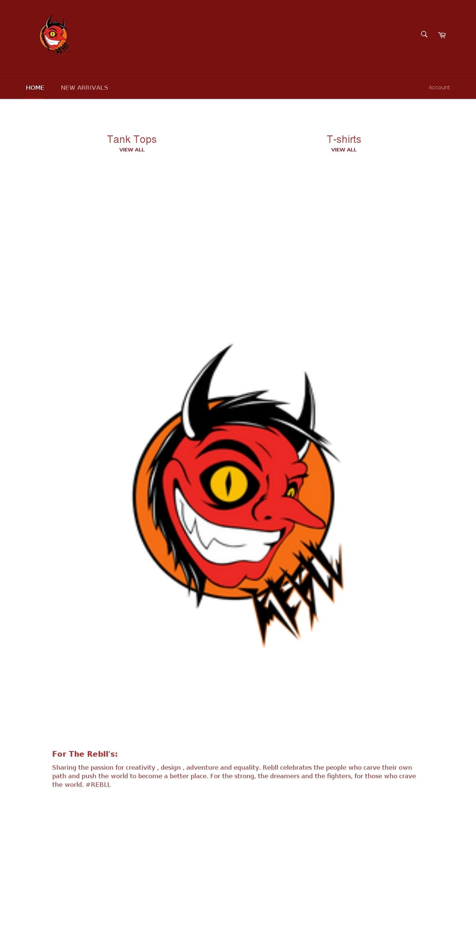 rebllbrand.com shopify website screenshot