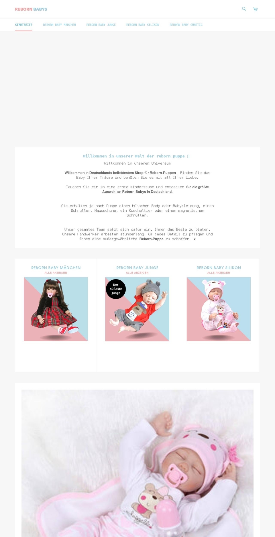 Reborn Babys Website Shopify theme site example reborn-babys.de