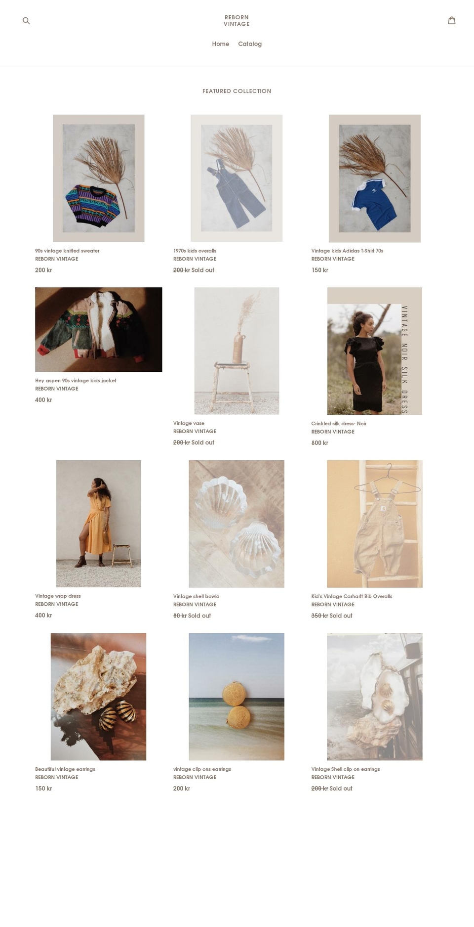 rebornvintage.com — Shopify storefront screenshot