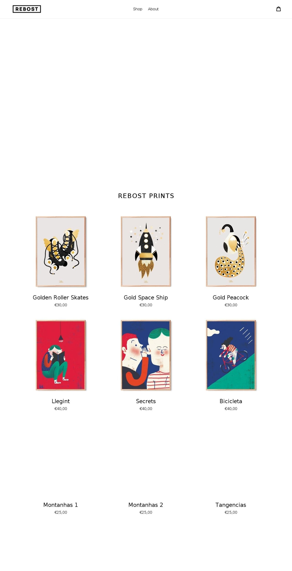 rebostprints.com — Shopify storefront screenshot