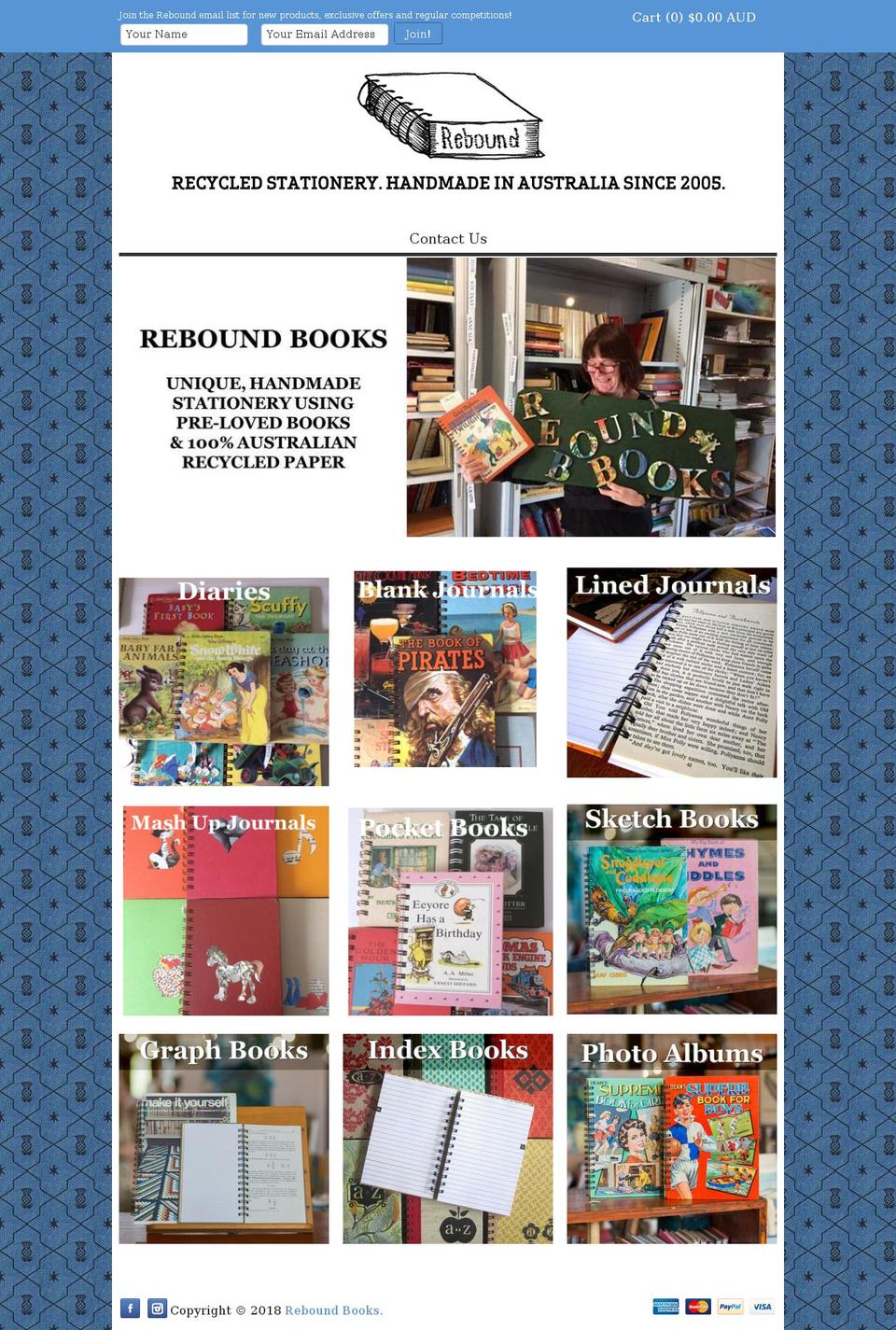 reboundbooks.net shopify website screenshot