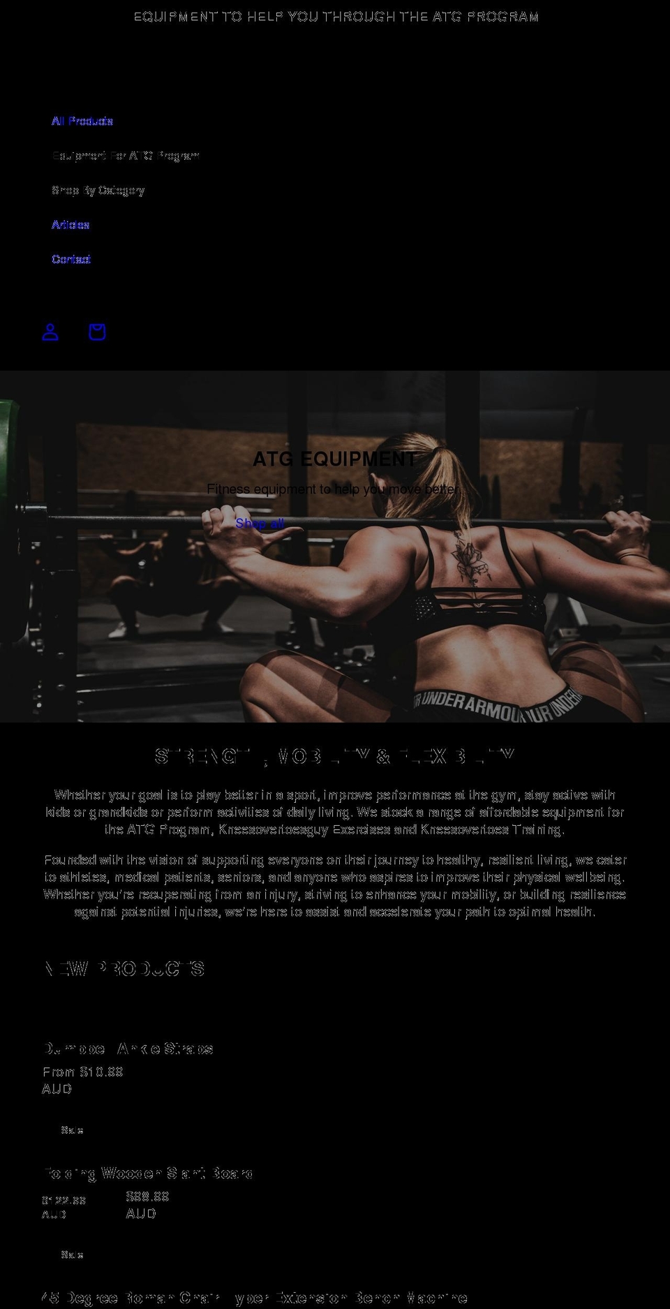 reboundfitness.com.au shopify website screenshot