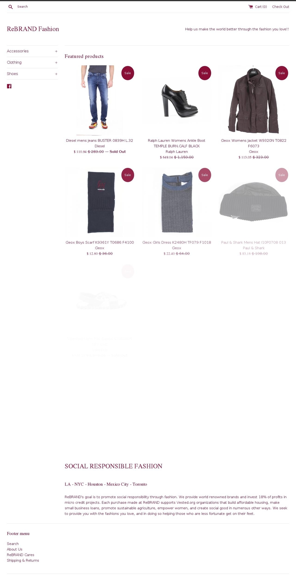 rebrandcares.com shopify website screenshot