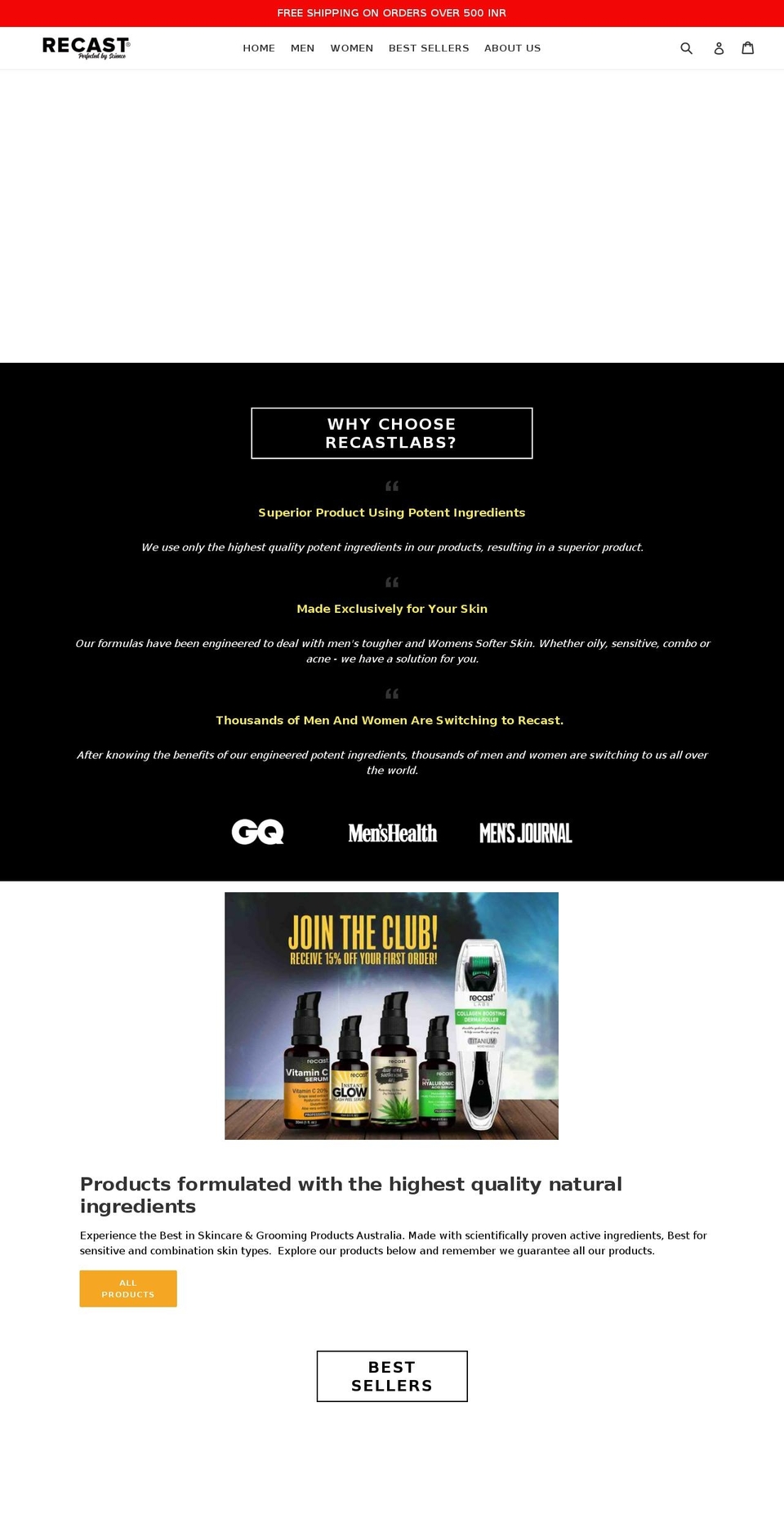 Designed By (saif0107@gmail.com) Shopify theme site example recastlabs.com