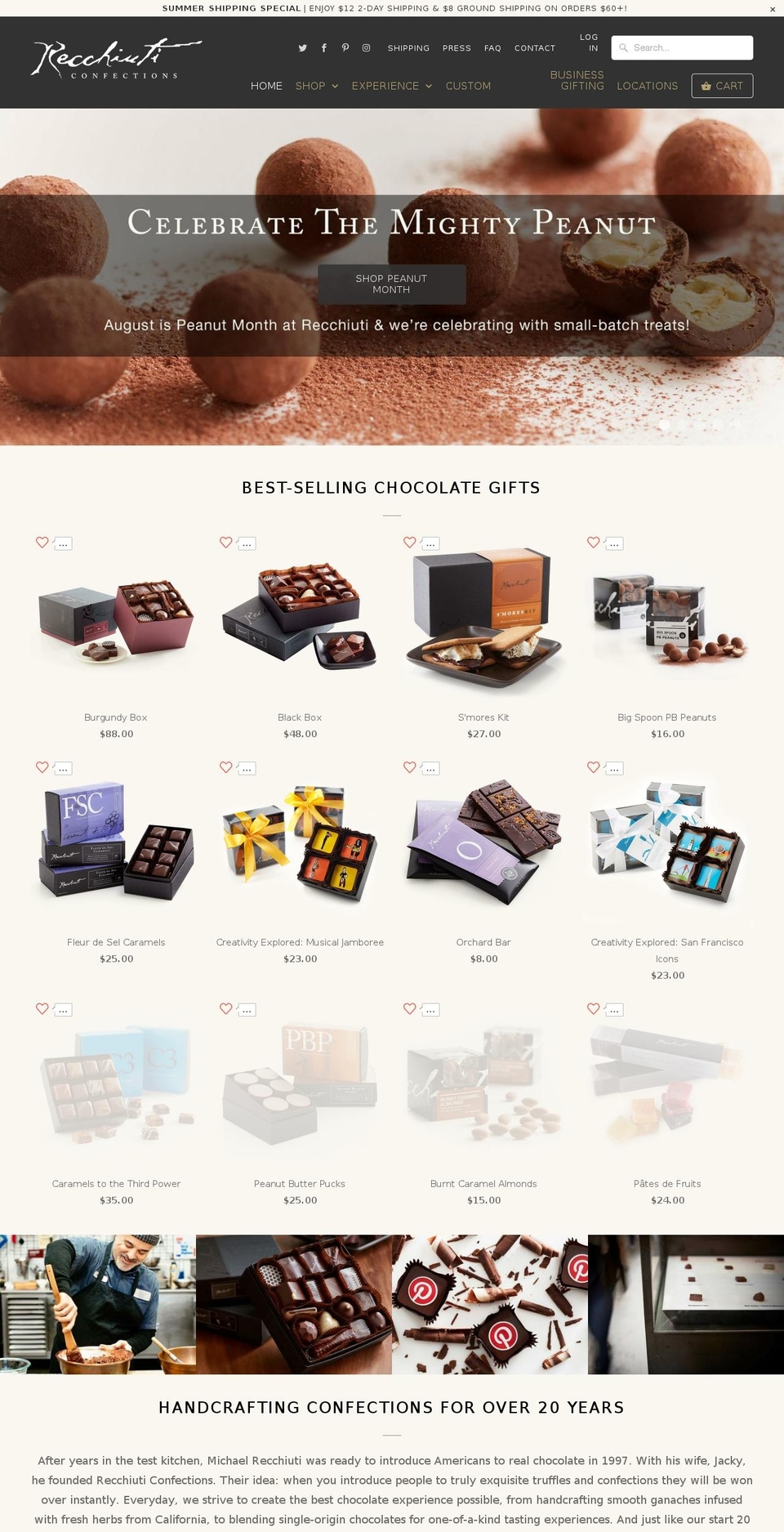 recchiuti.com — Shopify storefront screenshot