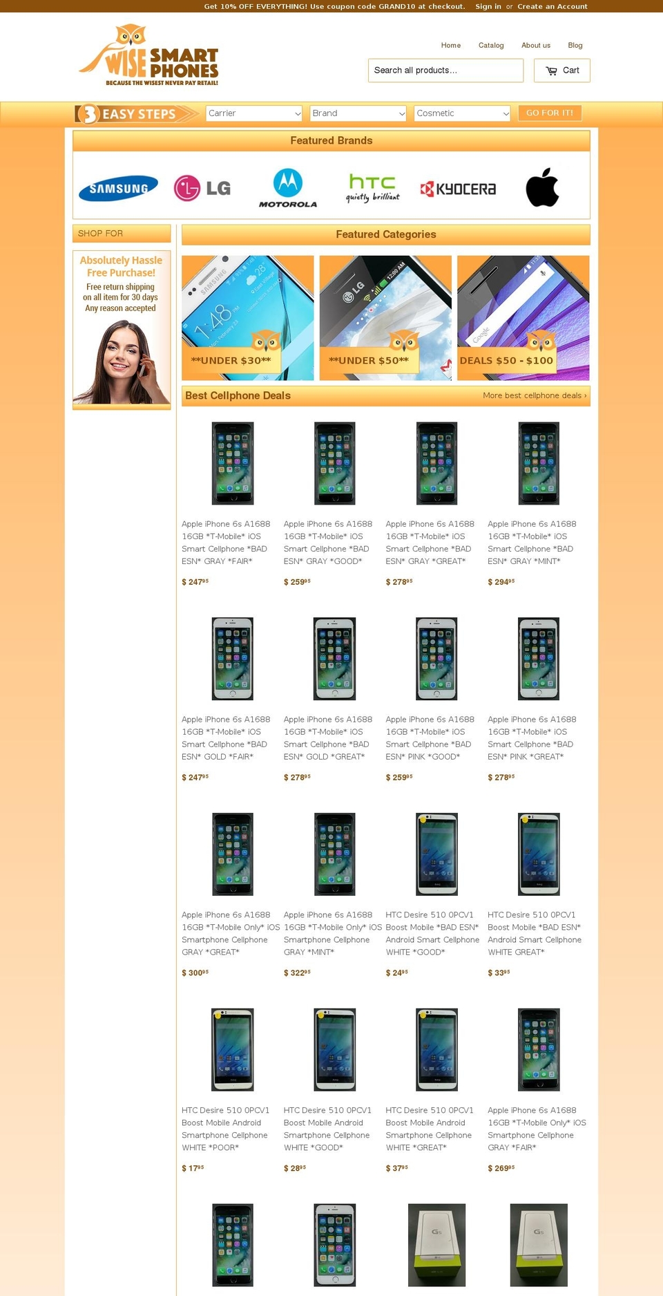 recellused.com shopify website screenshot