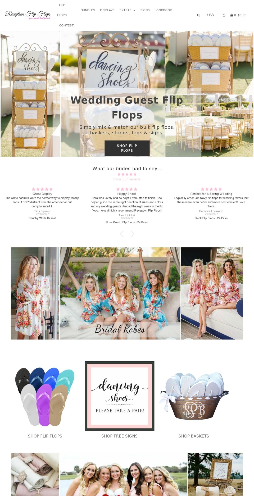receptionflats.com — Shopify storefront screenshot