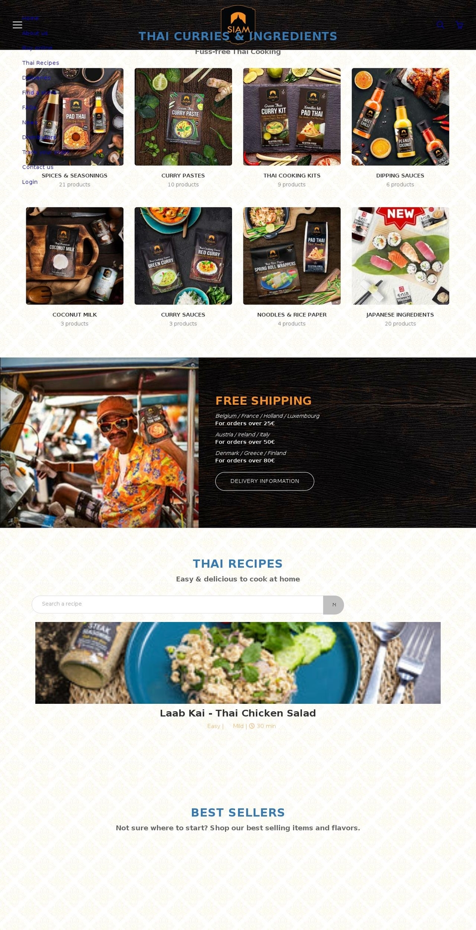 desiamthai speed fixed Shopify theme site example recettethai.com