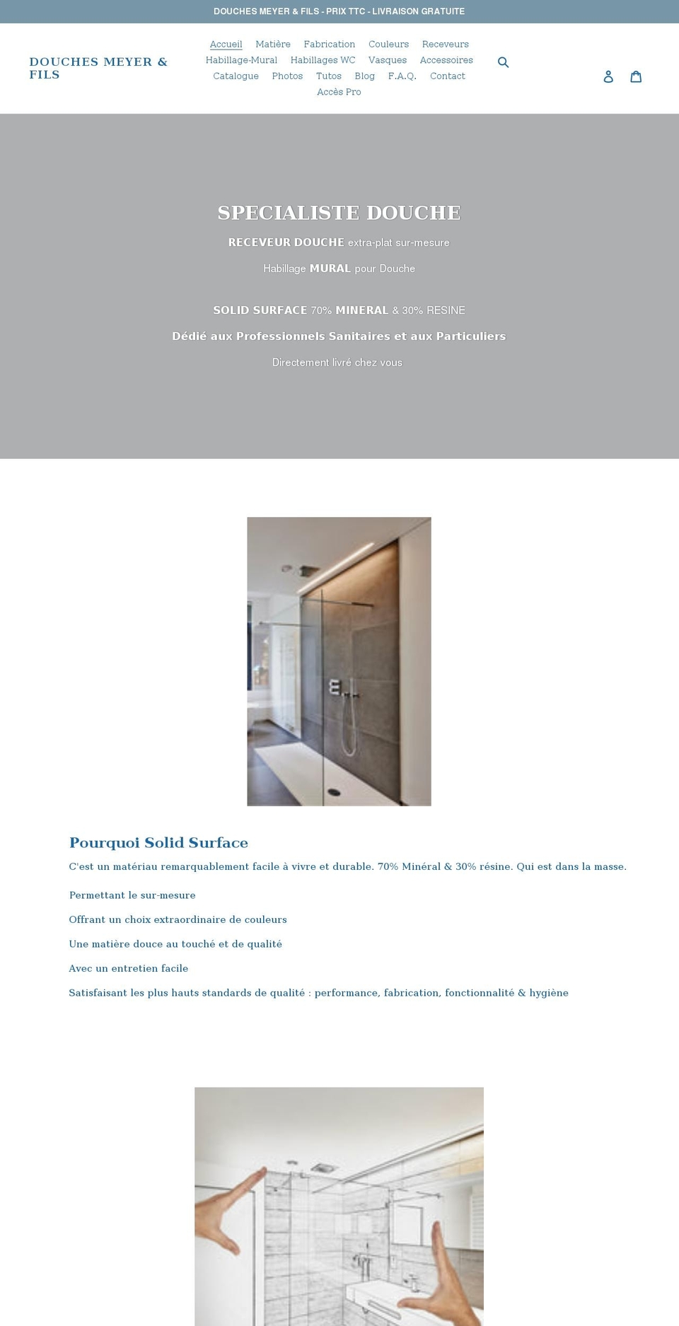 receveurdouche.com shopify website screenshot