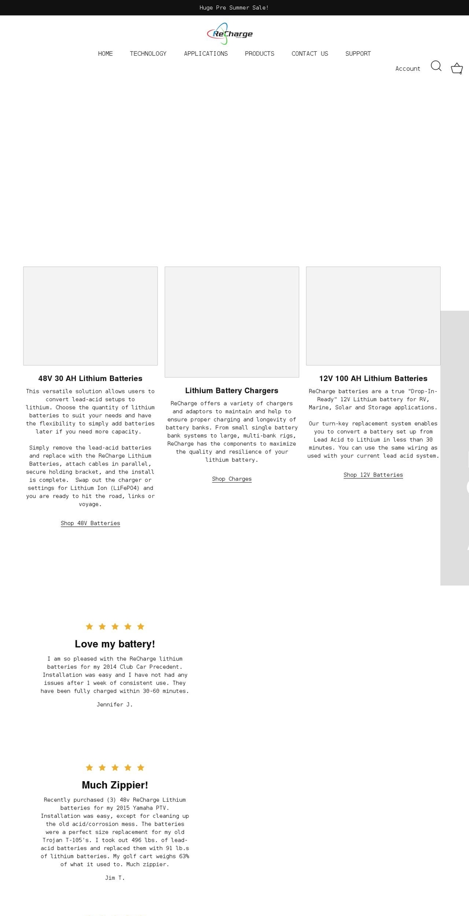 recharge-energy.com shopify website screenshot