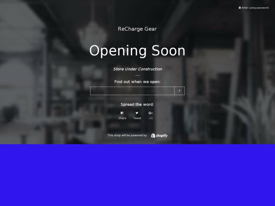 Tech Shopify theme site example rechargegear.com