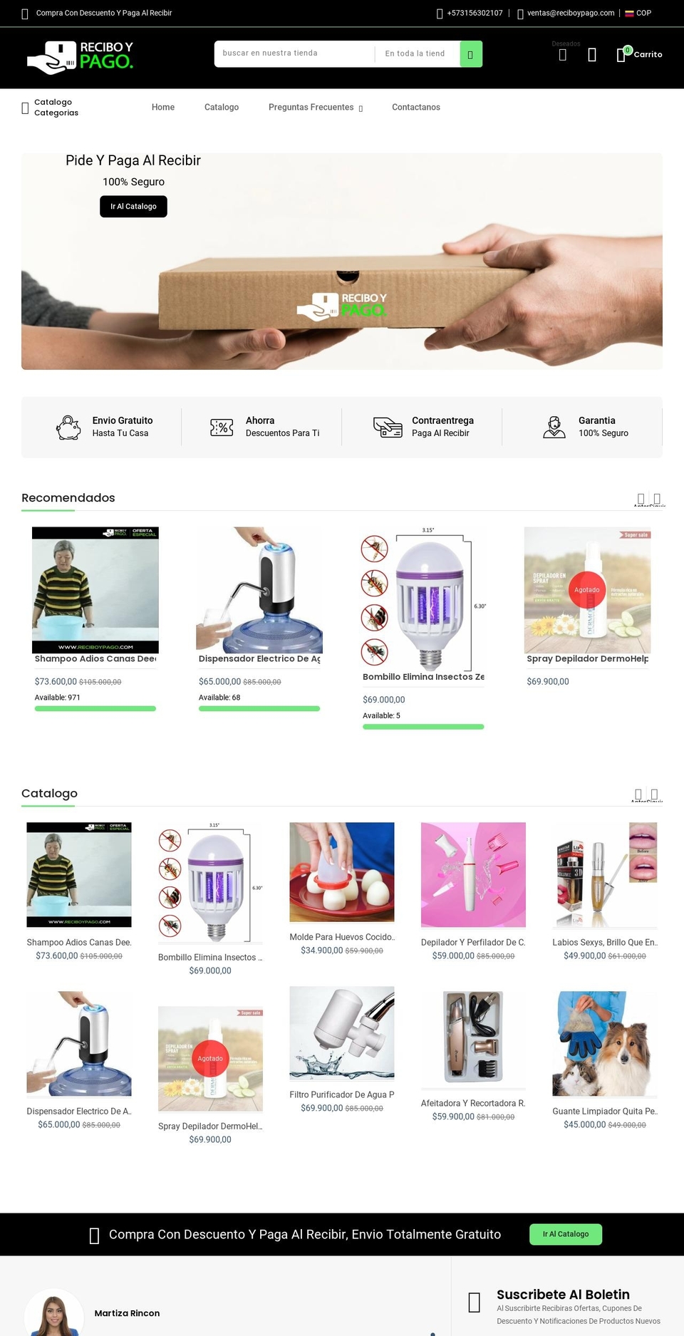 Payeeshop- Shopify theme site example reciboypago.com