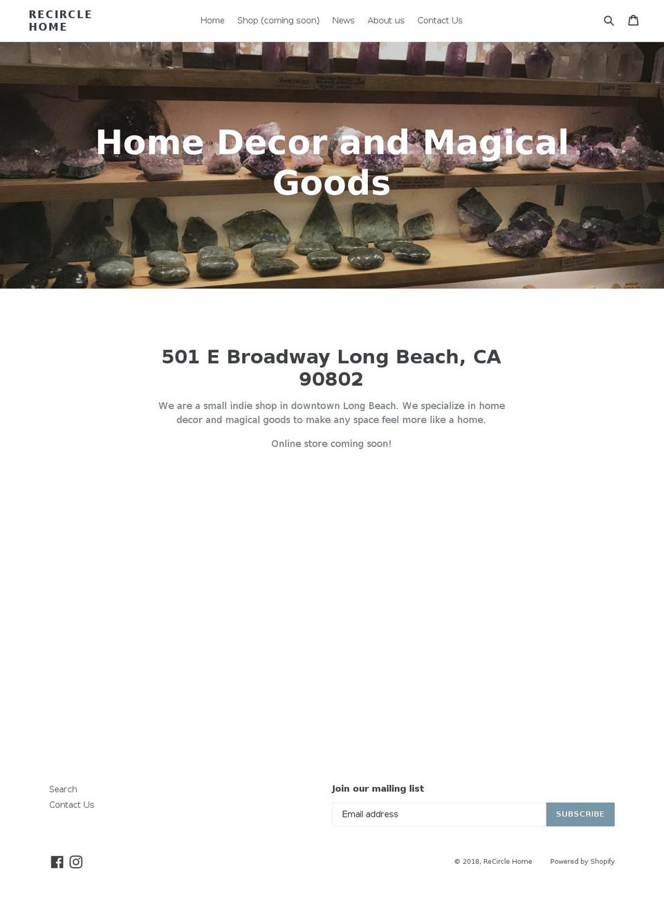 recirclehome.com shopify website screenshot