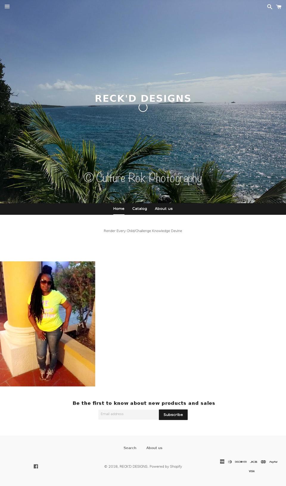 reckddesigns.com — Shopify storefront screenshot