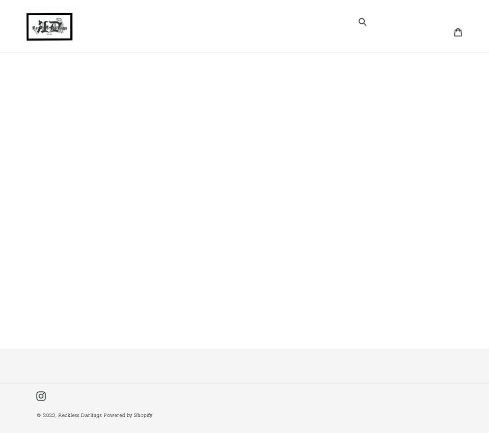 recklessdarlings.com shopify website screenshot