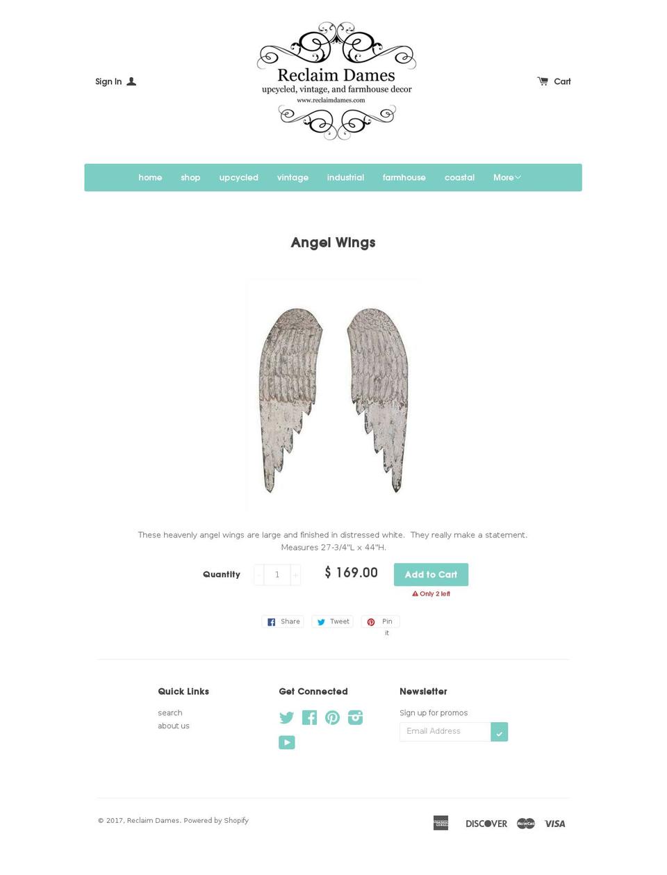 reclaimdames.com shopify website screenshot