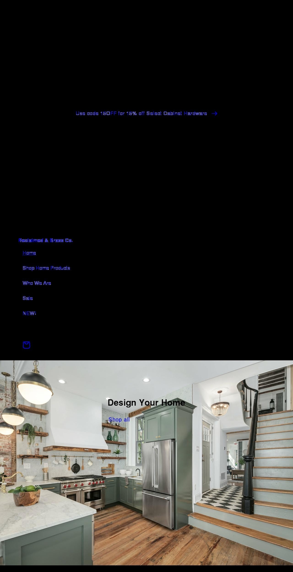 reclaimedbrass.com shopify website screenshot