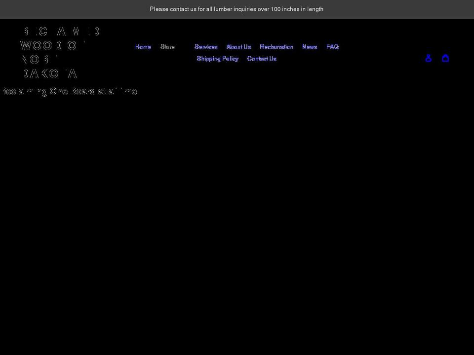 reclaimedwoodofnorthdakota.com shopify website screenshot