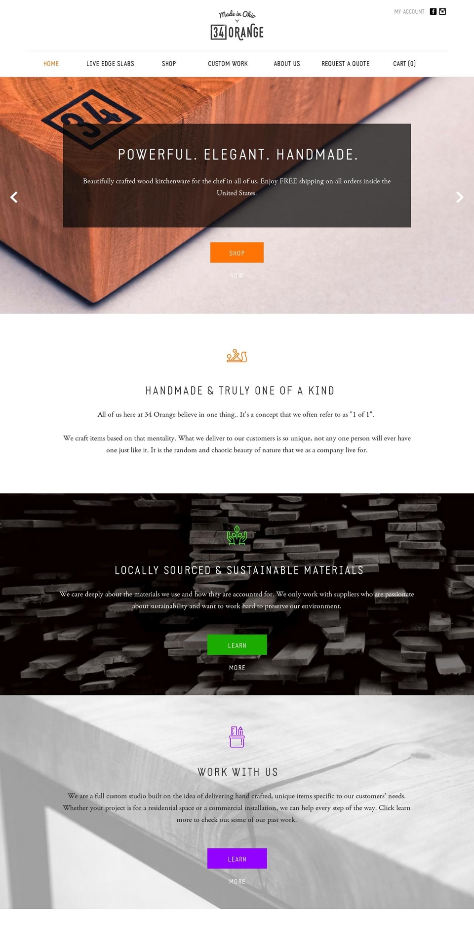 34Orange Shopify theme site example reclaimedwoodprints.com