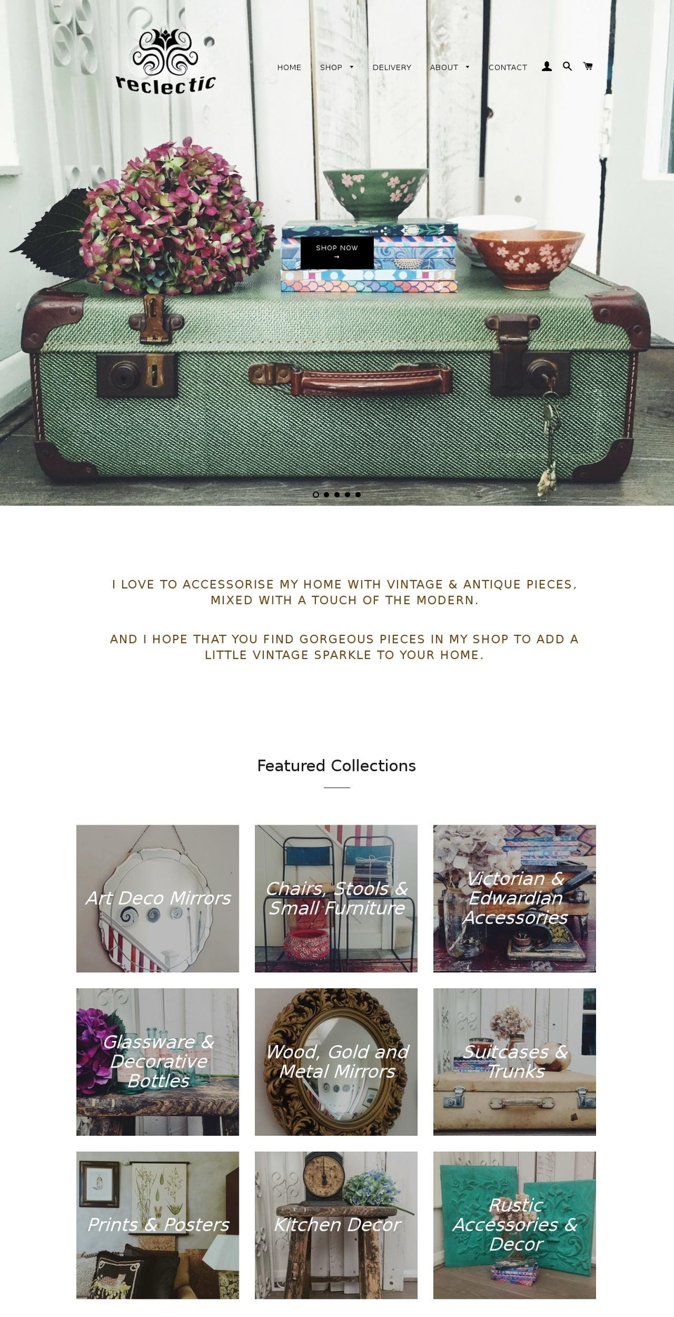 reclectic.com shopify website screenshot
